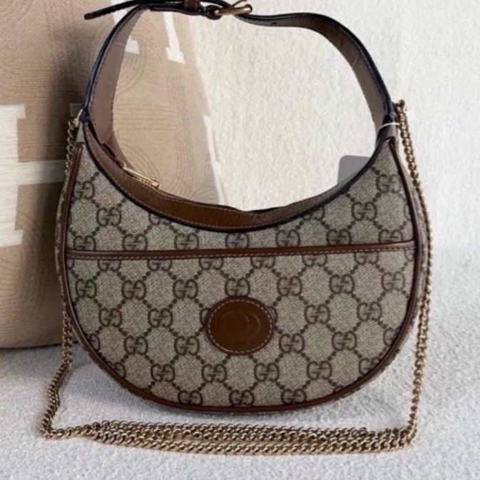 🌋GUCCI古馳月亮包手提單肩斜挎包老花半月Ophidia 🌋-10