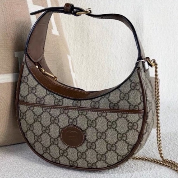 🌋GUCCI古馳月亮包手提單肩斜挎包老花半月Ophidia 🌋-13