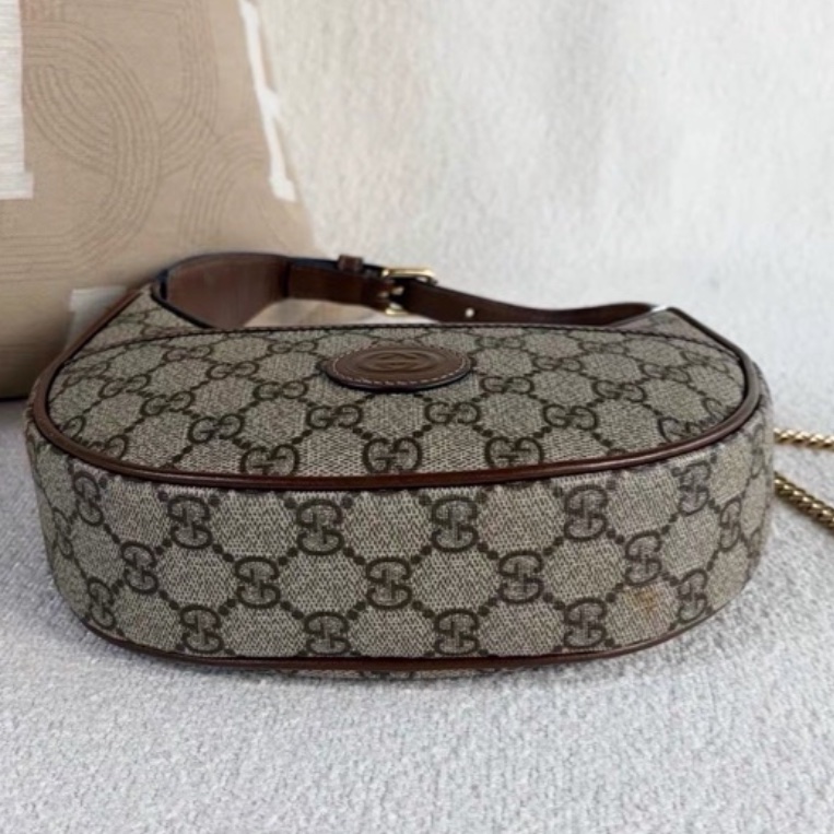 🌋GUCCI古馳月亮包手提單肩斜挎包老花半月Ophidia 🌋-14