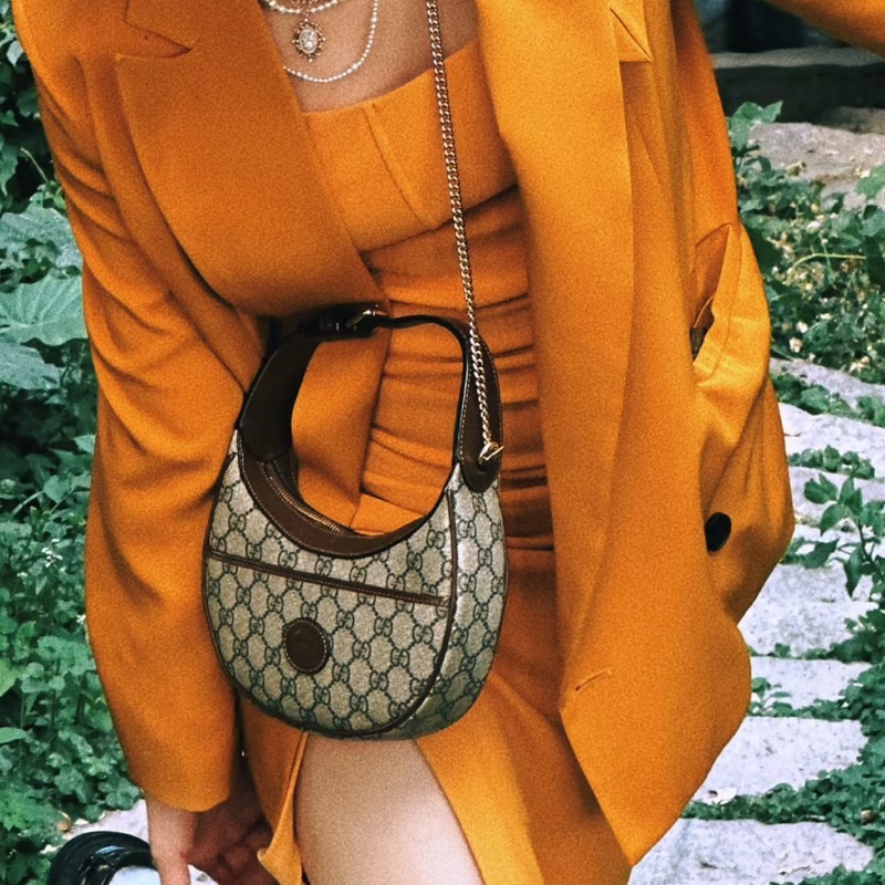 🌋GUCCI古馳月亮包手提單肩斜挎包老花半月Ophidia 🌋-22