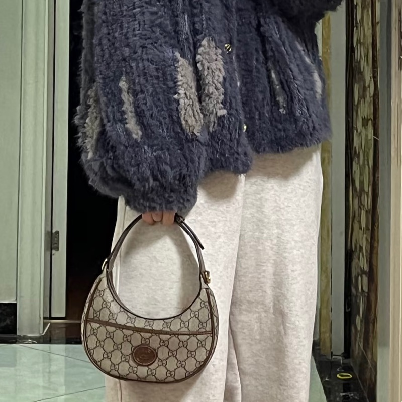 🌋GUCCI古馳月亮包手提單肩斜挎包老花半月Ophidia 🌋-24