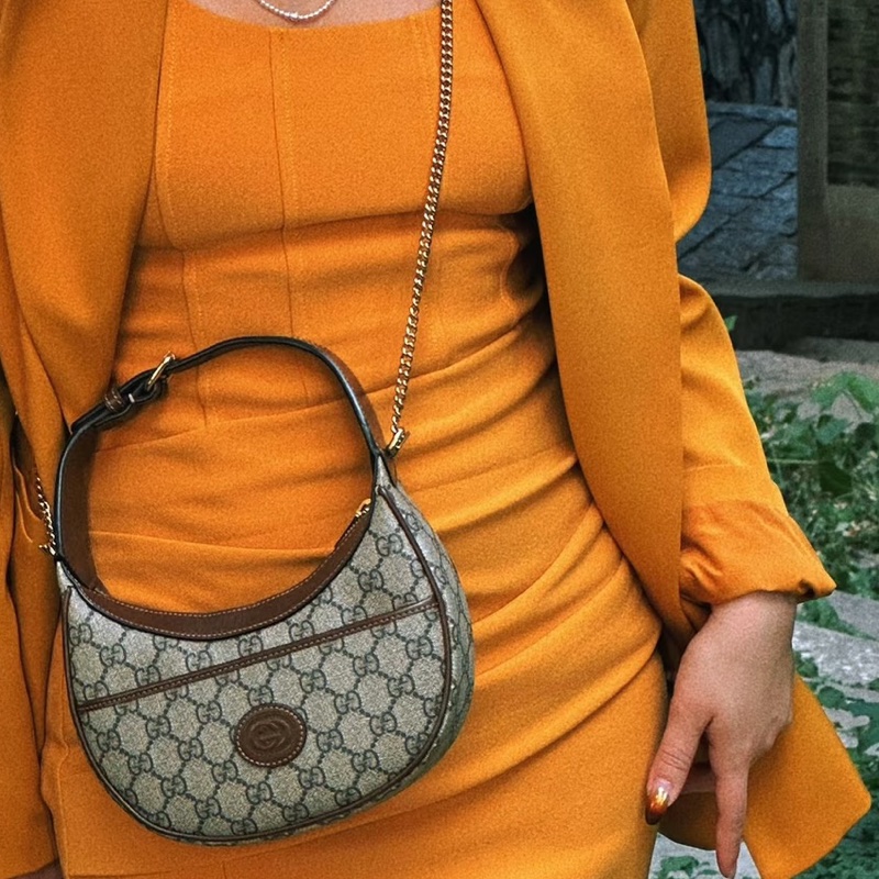 🌋GUCCI古馳月亮包手提單肩斜挎包老花半月Ophidia 🌋-26