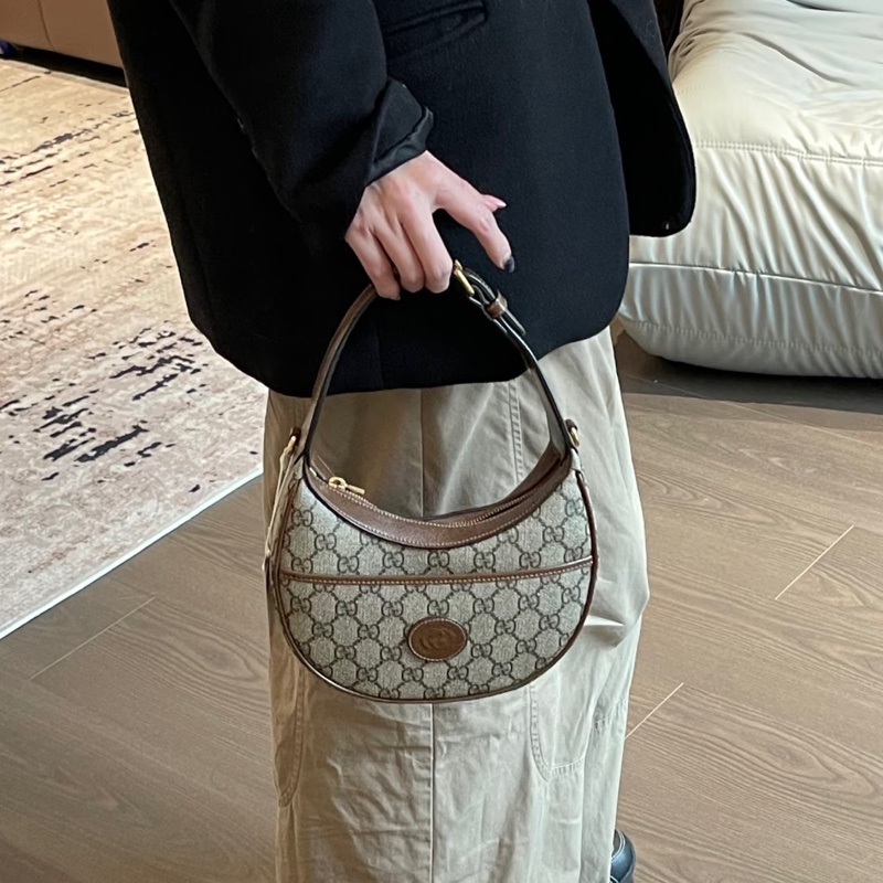 🌋GUCCI古馳月亮包手提單肩斜挎包老花半月Ophidia 🌋-27