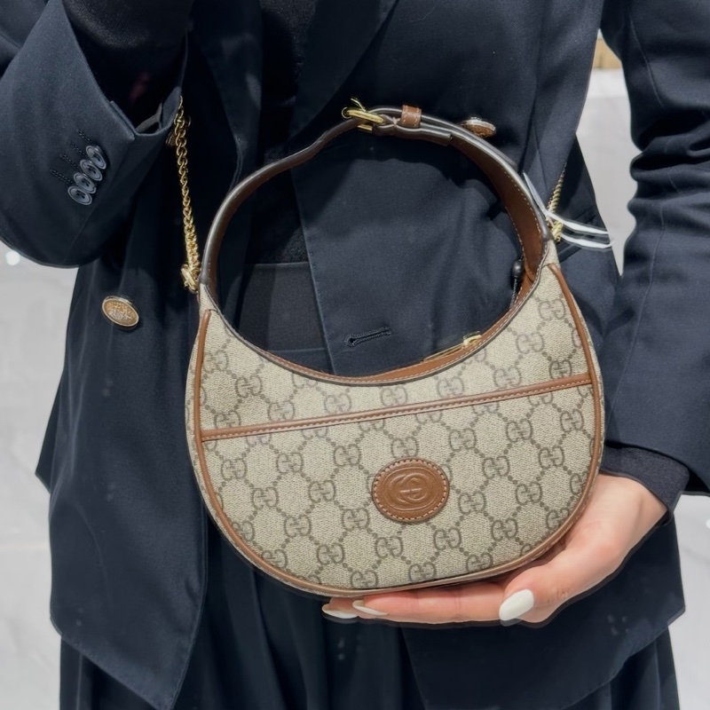 🌋GUCCI古馳月亮包手提單肩斜挎包老花半月Ophidia 🌋-28