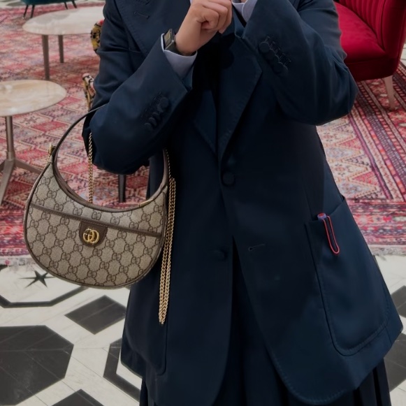 🌋GUCCI古馳月亮包手提單肩斜挎包老花半月Ophidia 🌋-31