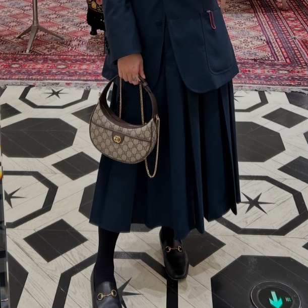 🌋GUCCI古馳月亮包手提單肩斜挎包老花半月Ophidia 🌋-32