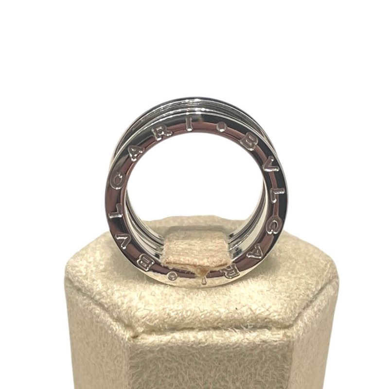 BVLGARI 寶格麗 B.ZERO1 三圈戒指 K18WG 白金色 #52-2
