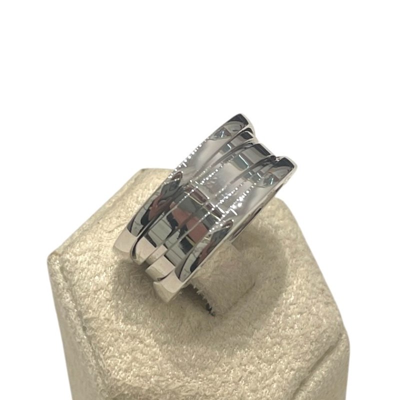 BVLGARI 寶格麗 B.ZERO1 三圈戒指 K18WG 白金色 #52-3