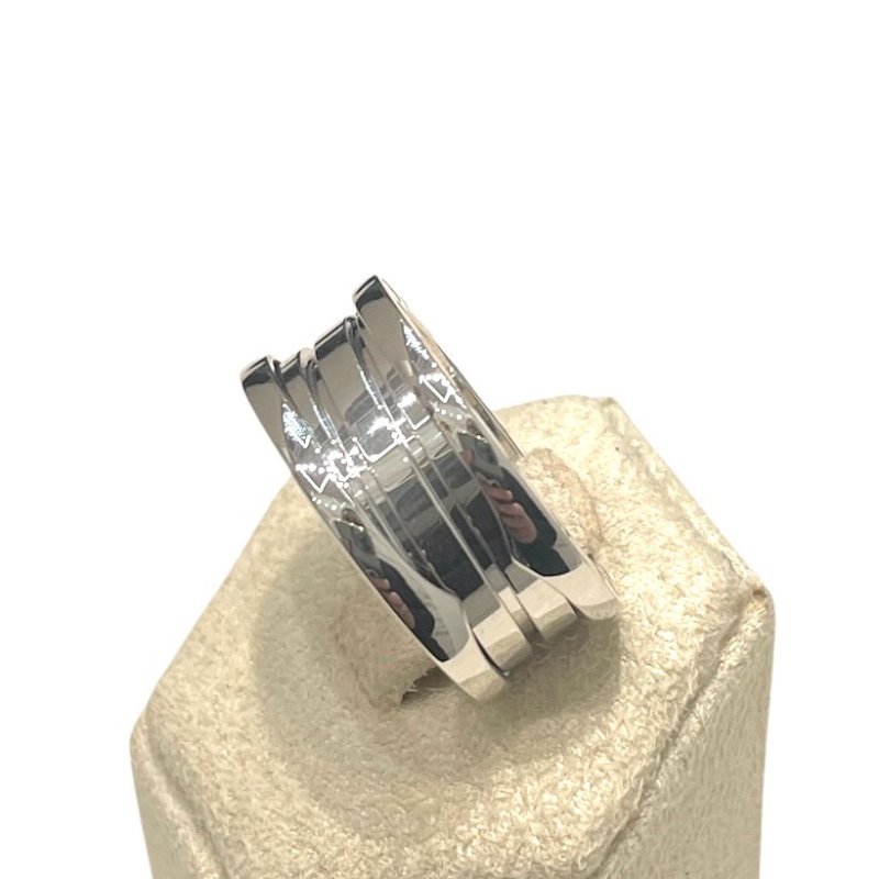 BVLGARI 寶格麗 B.ZERO1 三圈戒指 K18WG 白金色 #52-4