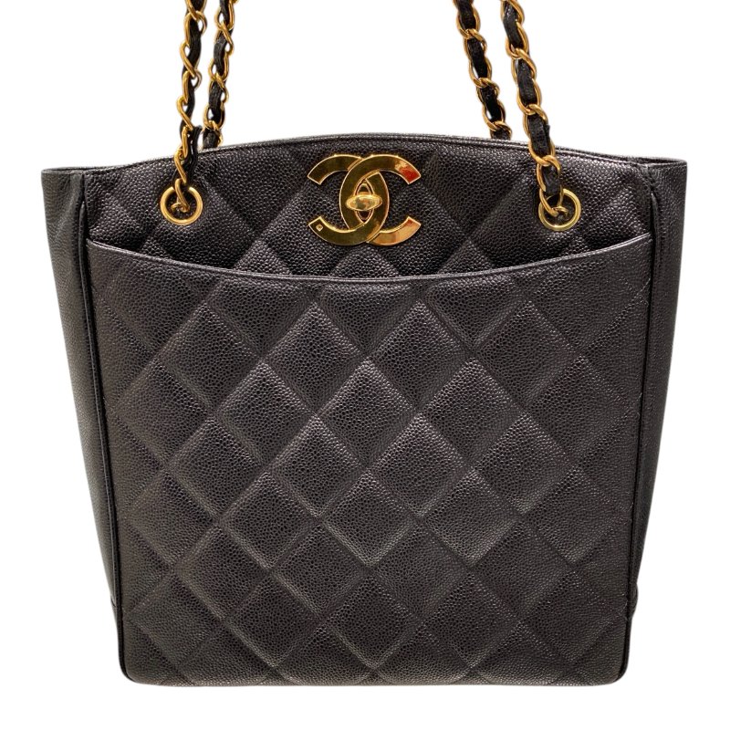 CHANEL 香奈兒 鍊條托特包 黑色-1