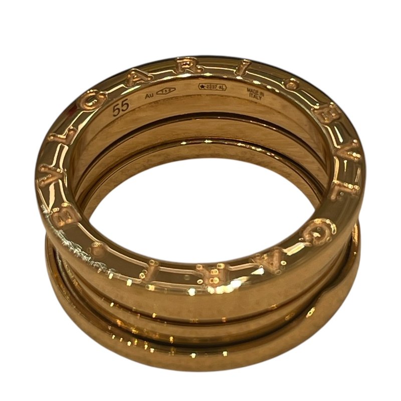 BVLGARI 寶格麗 B.ZERO1 三層戒指 K18PG #55-7