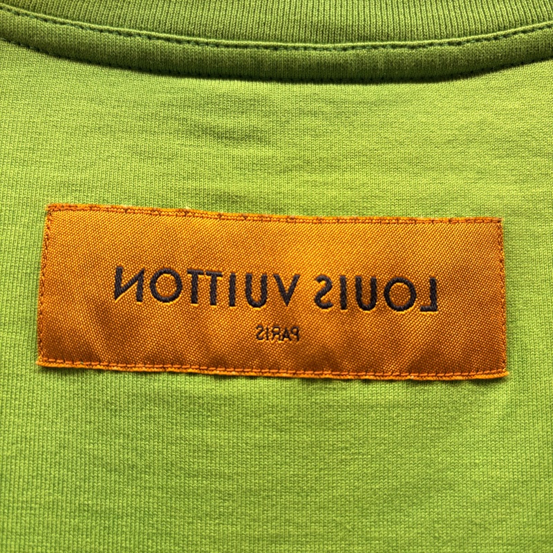 LV路易威登 LOUIS VUITTON 95新浮雕LOGO綠色S 短袖T恤-4
