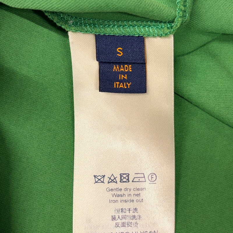 LV路易威登 LOUIS VUITTON 95新浮雕LOGO綠色S 短袖T恤-8