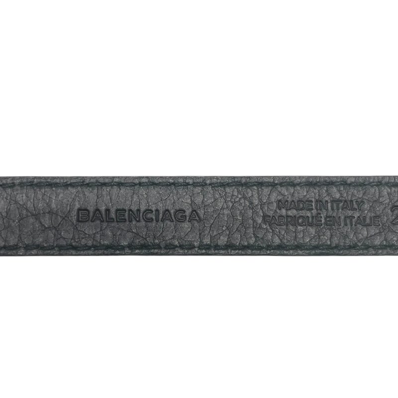 BALENCIAGA 巴黎世家 THE CITY 雙圈手環 皮革 黑色 金釦 S碼-7