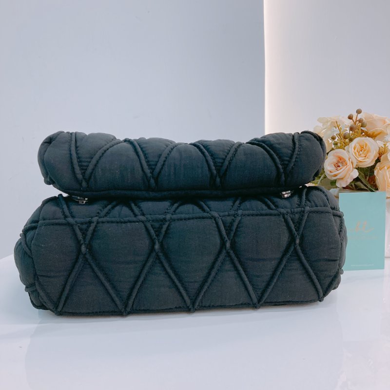 MS0664 Diesel 迪賽翻蓋式液下包包 Charm-D Shoulder Bag Small Nylon So Black-4