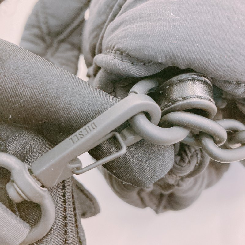 MS0664 Diesel 迪賽翻蓋式液下包包 Charm-D Shoulder Bag Small Nylon So Black-11