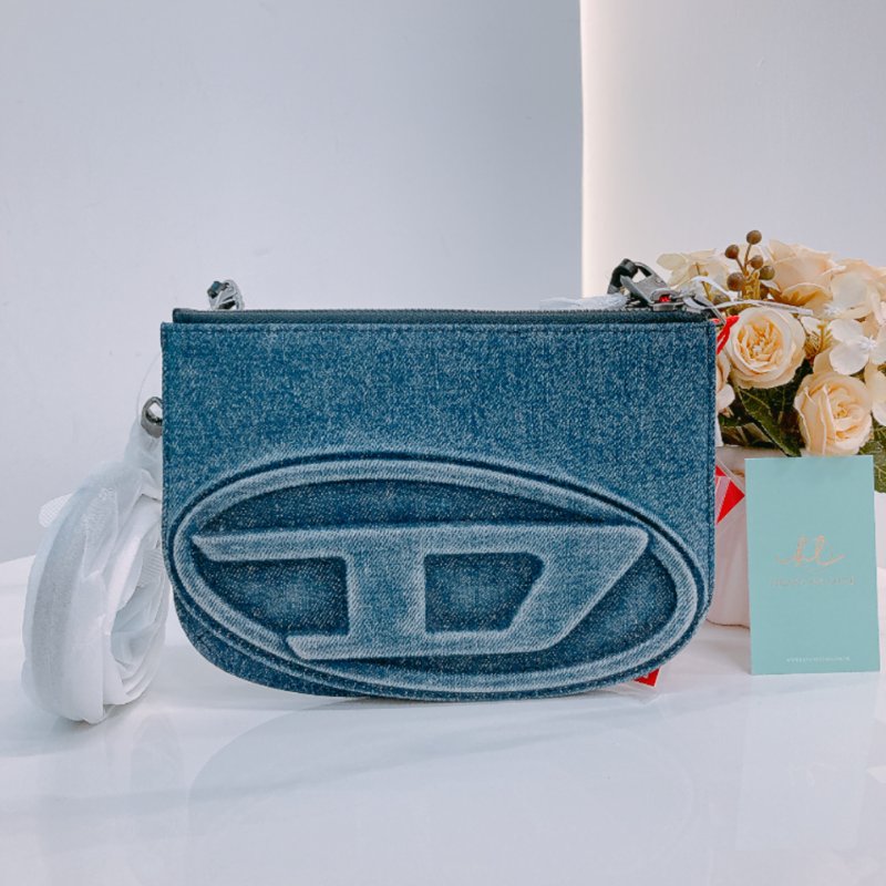 MS0665 Diesel 迪賽兩用包包 1DR Twin Logo Crossbody Bag Denim Blue-0