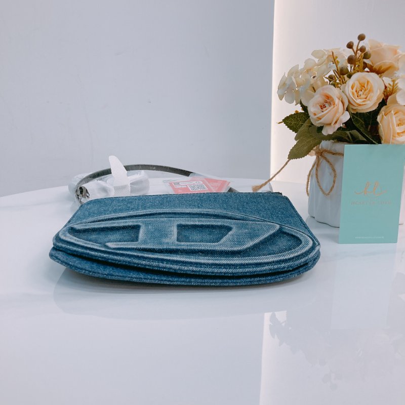 MS0665 Diesel 迪賽兩用包包 1DR Twin Logo Crossbody Bag Denim Blue-4