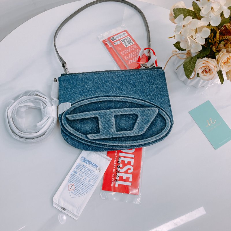 MS0665 Diesel 迪賽兩用包包 1DR Twin Logo Crossbody Bag Denim Blue-10