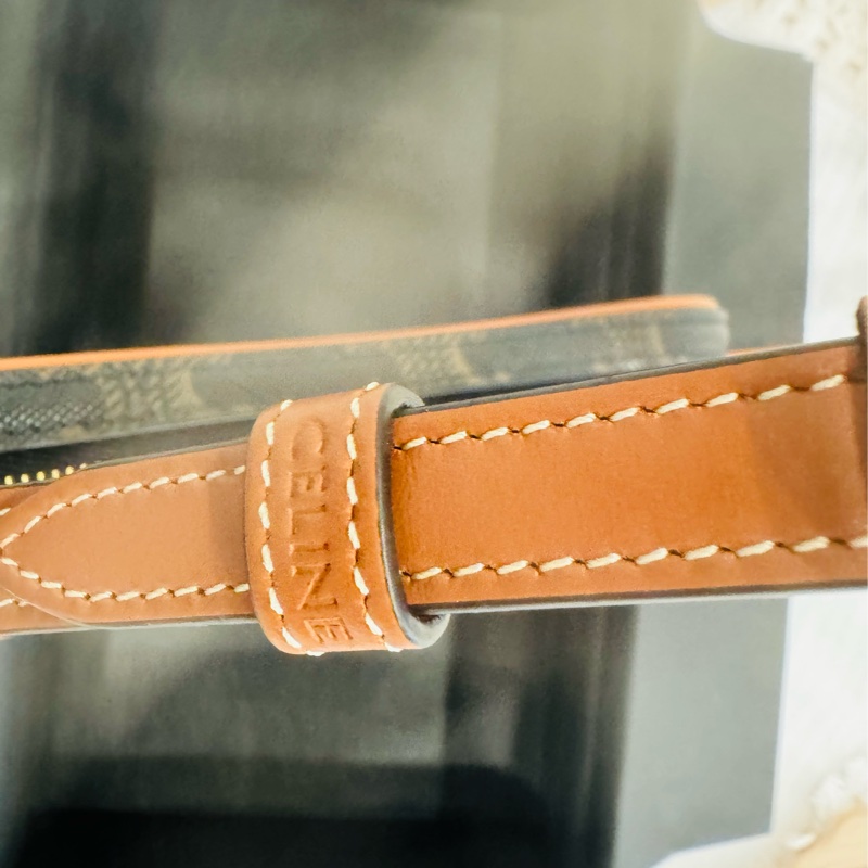 全新Celine 迷你 Cuir Triomphe 老花凱旋門相機包-8