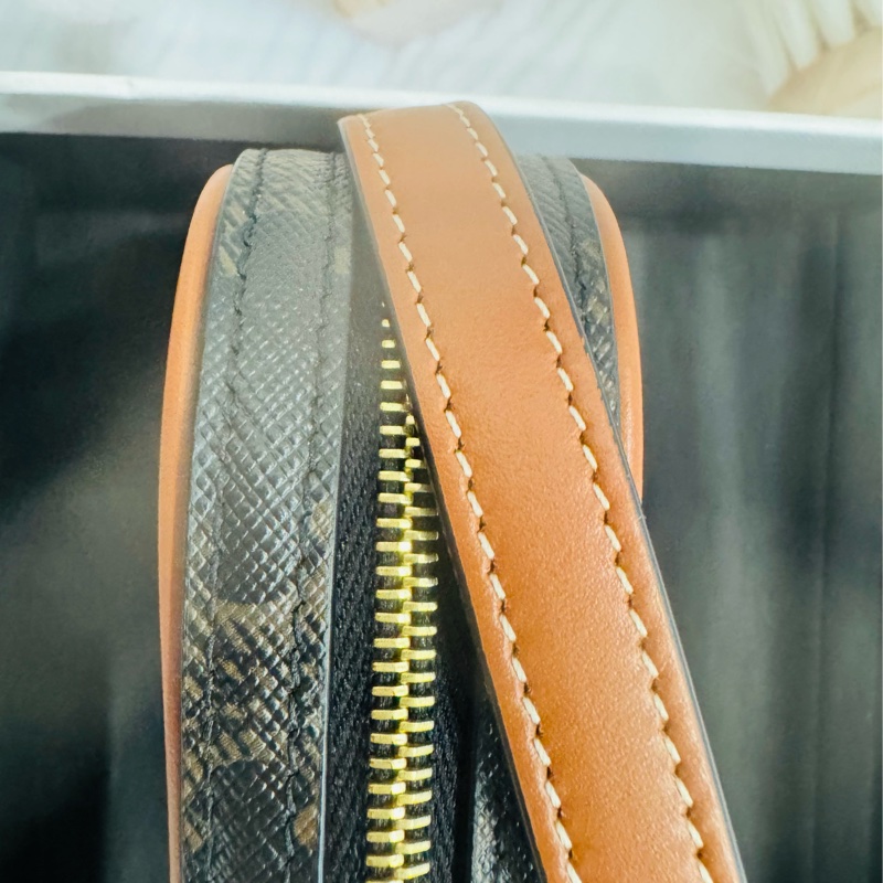 全新Celine 迷你 Cuir Triomphe 老花凱旋門相機包-11