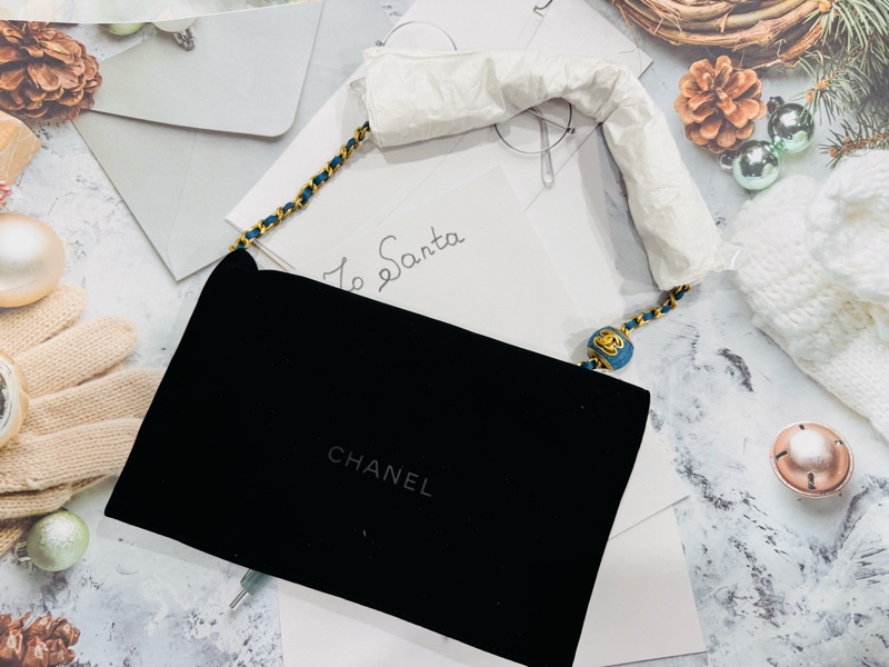 全新 CHANEL 可調式牛仔金球 晶片款WOC 全新閒置未使用-15