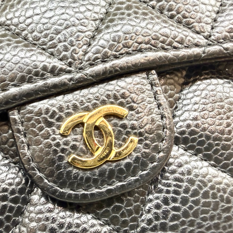 CHANEL✨黑金荔枝牛皮三折中夾AP0232-12