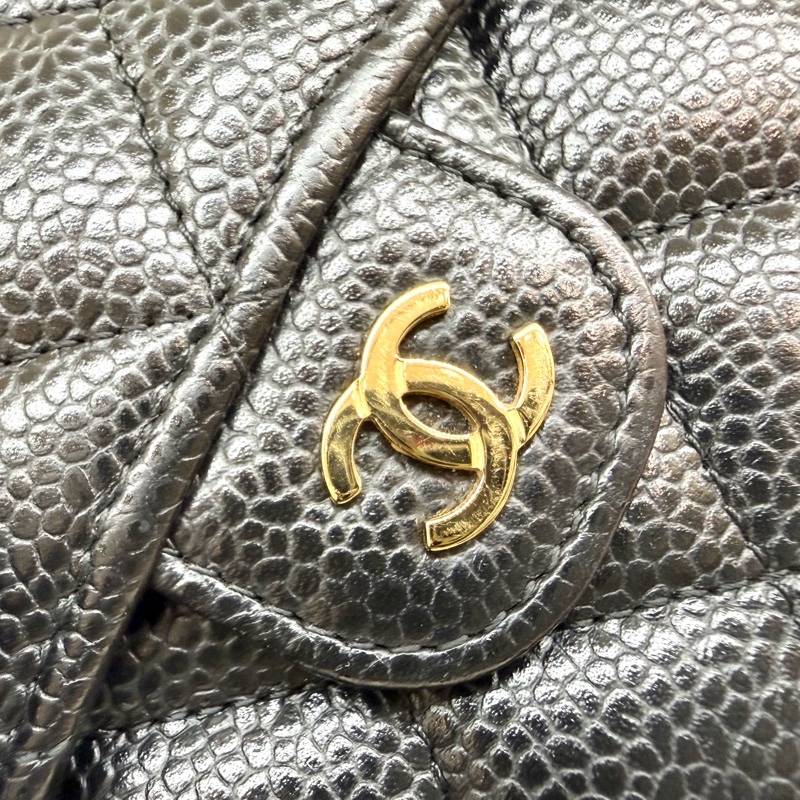 CHANEL✨黑金荔枝牛皮三折中夾AP0232-13