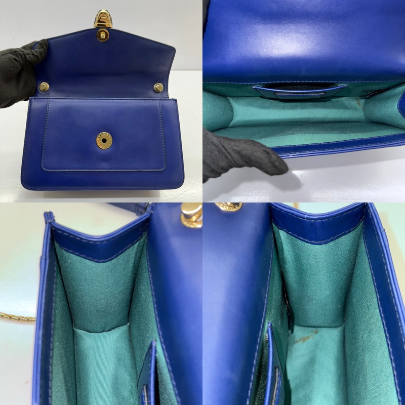 BVLGARI 寶格麗 藍色SERPENTI 斜背包-6