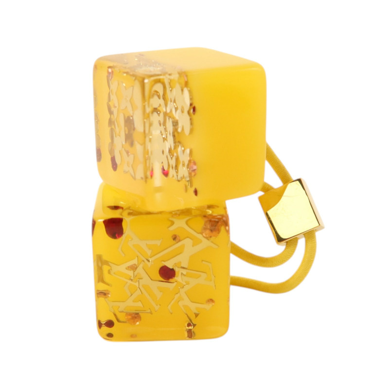 LOUIS VUITTON PVC Hair Cube金扣髮圈-2