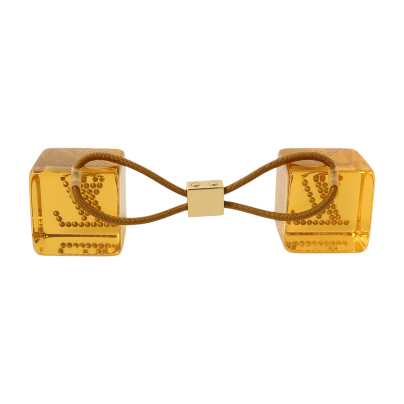 LOUIS VUITTON PVC Hair Cube金扣髮圈-2