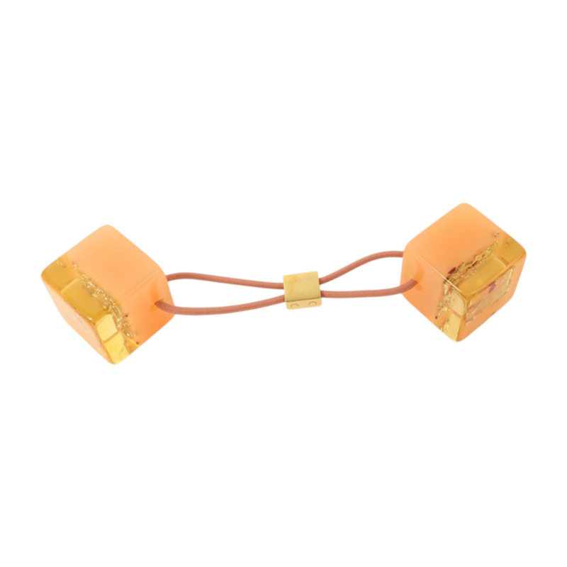LOUIS VUITTON PVC Hair Cube金扣髮圈-5