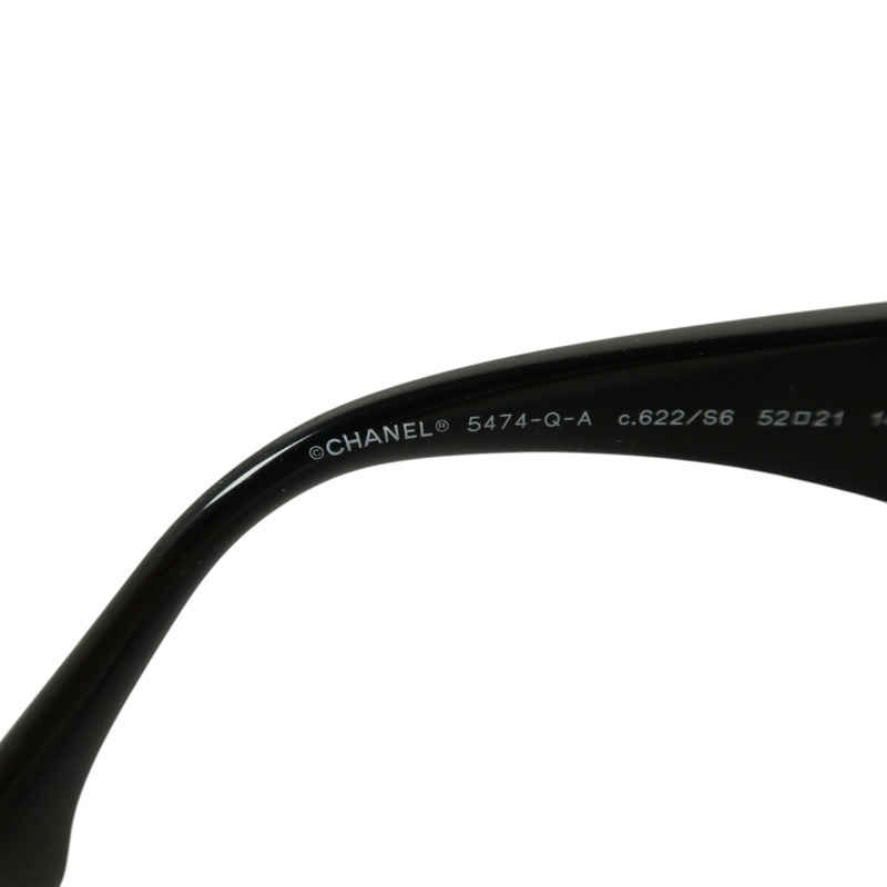 CHANEL PVC/牛皮皮革Square Sunglass太陽眼眼鏡-5