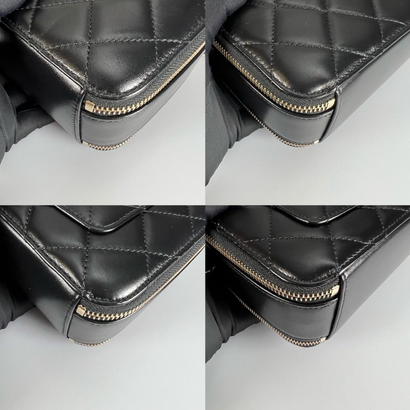 CHANEL 化妝盒小牛皮黑 晶片款-9