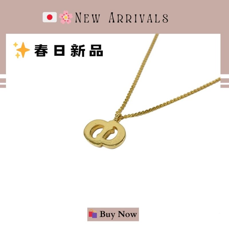 🛍️🎁 26 🔥 4月新品【預訂】💖 🔥💖 ✨Christian Dior CD 金色水鑽頸鏈 Necklace Dior 閃石頸鏈 Dior 頸鏈-8