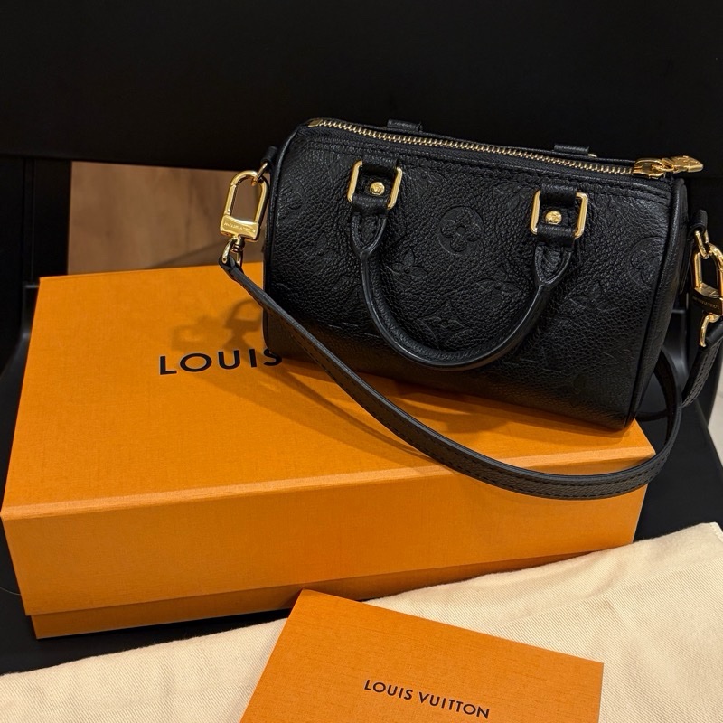 LV 黑色nano speedy 全配 98成新 誠可議-19