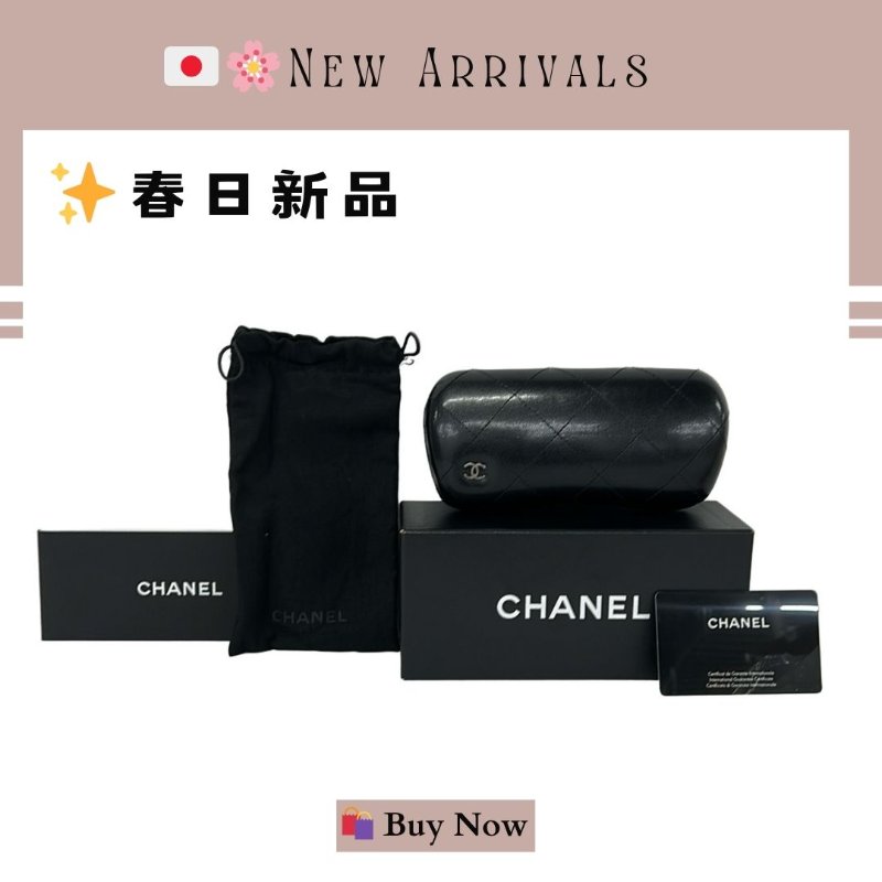 🛍️🎁 26 🔥 4月新品【預訂】🔥💖 ✨CHANEL 經典款 黑色 x 深灰色 x 銀色太陽眼鏡 Chanel Vintage Sunglasses-4