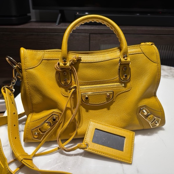 Balenciaga巴黎世家機車包金釦9成新-5