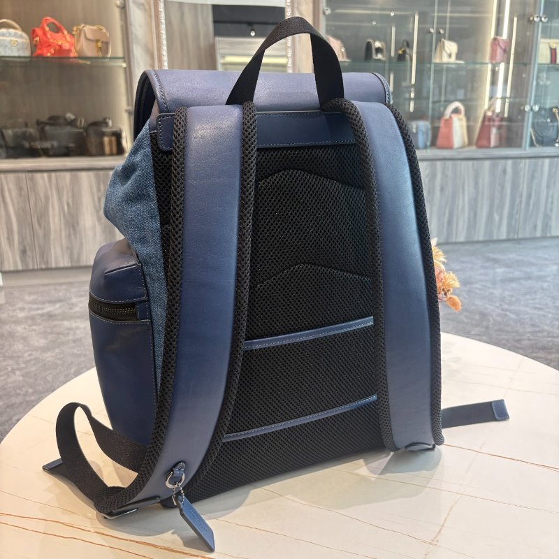 *SHIHNA名牌精品* COACH Surint 藍色牛仔褲拼色 signature後背包-3
