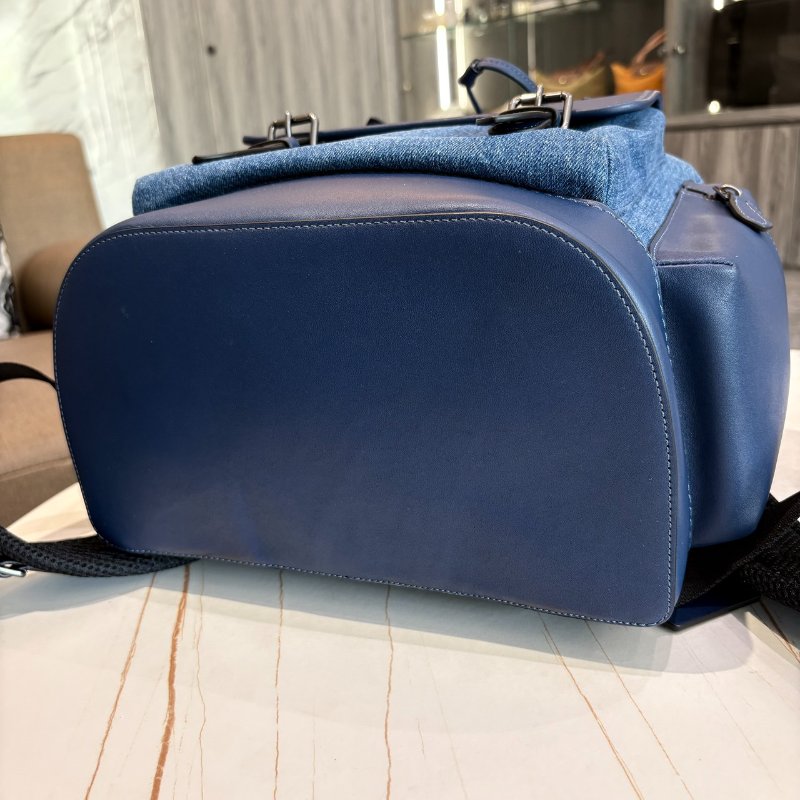 *SHIHNA名牌精品* COACH Surint 藍色牛仔褲拼色 signature後背包-7