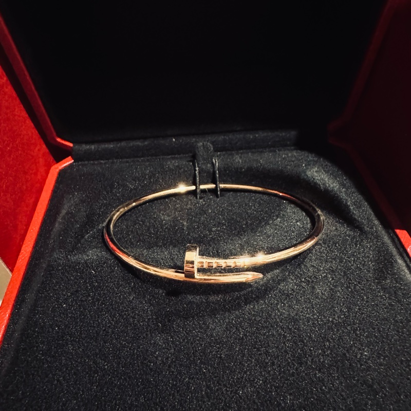 【2025年保卡】Cartier Juste un Clou 小型款窄版釘子手環 18K玫瑰金 17號-1