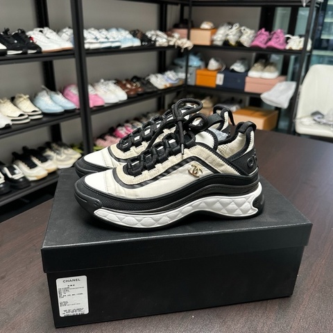 Chanel香奈兒黑白熊貓氣墊運動鞋 36碼