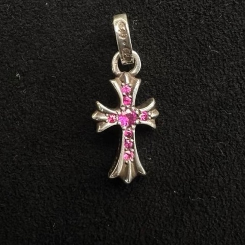 Chrome hearts 925銀粉寶石 baby fat 十字架 bbf