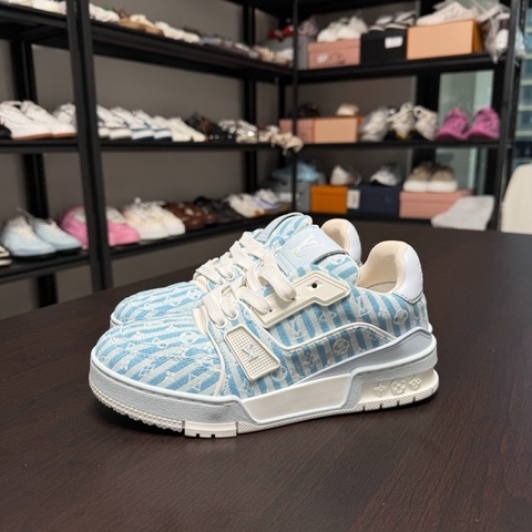 Louis Vuitton路易威登 trainer 白藍條紋 板鞋 女款 36碼