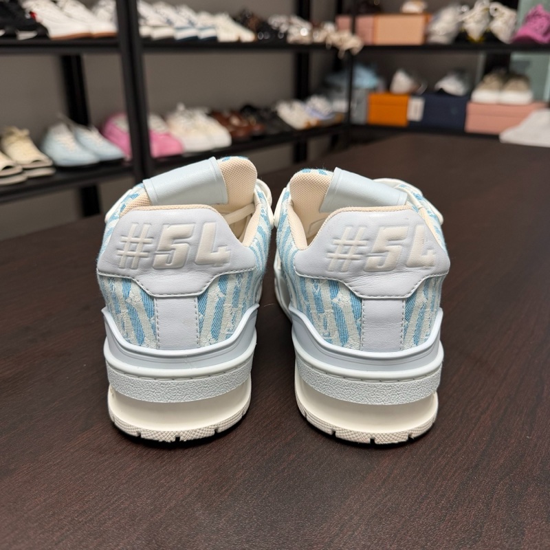 Louis Vuitton路易威登 trainer 白藍條紋 板鞋 女款 36碼-2