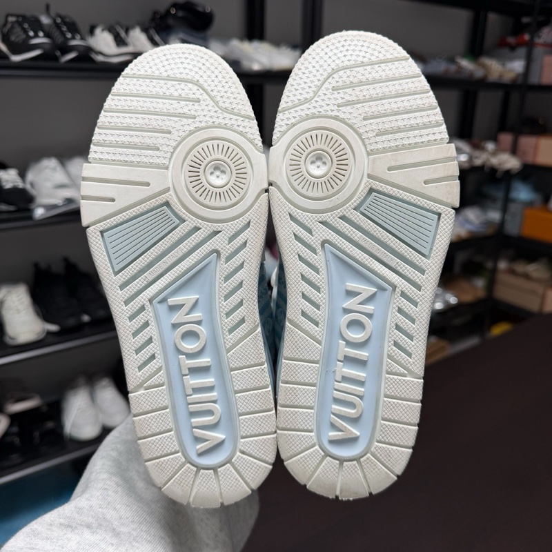 Louis Vuitton路易威登 trainer 白藍條紋 板鞋 女款 36碼-7