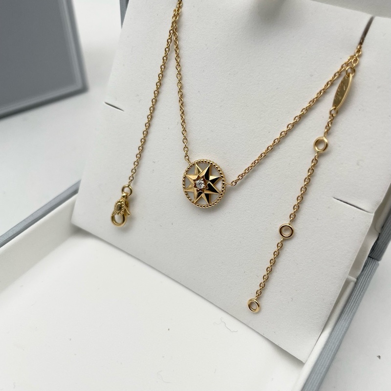dior迪奧八芒星白貝母羅盤項鍊 Rose des Vents系列項鍊-2