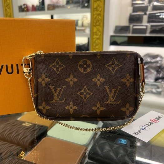 東區正精品㊣LV M58009 原花一字拉鍊腋下包金鍊手提包 RZ6364-0