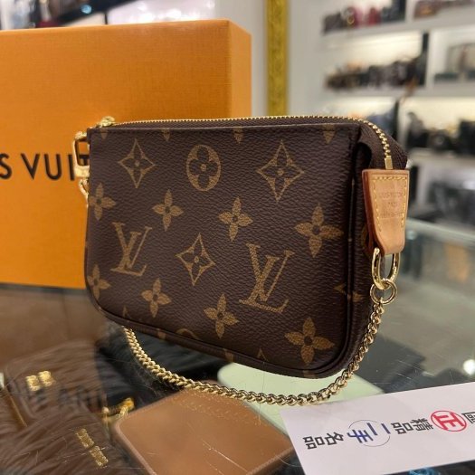 東區正精品㊣LV M58009 原花一字拉鍊腋下包金鍊手提包 RZ6364-1