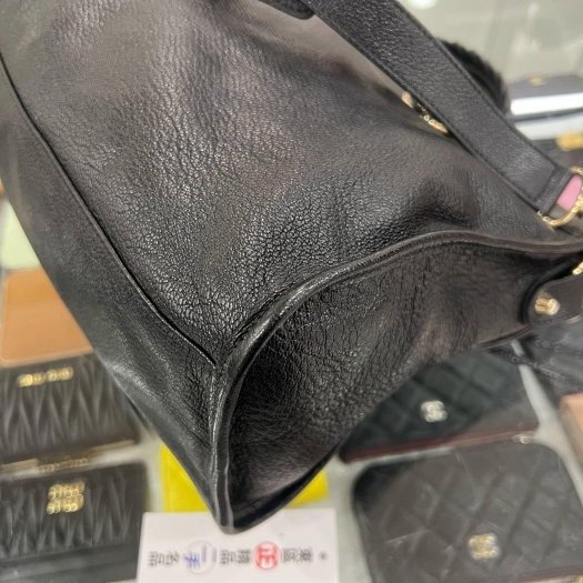 東區正精品㊣BALENCIAGA 115748 CITY 巴黎世家黑色山羊皮金邊金釦機車包肩背包手提包 RZ6365-4